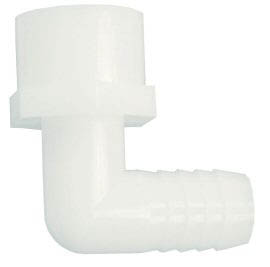 0968 - 1/2" FPT x 5/8" Barb Elbow Adapter, Plastic